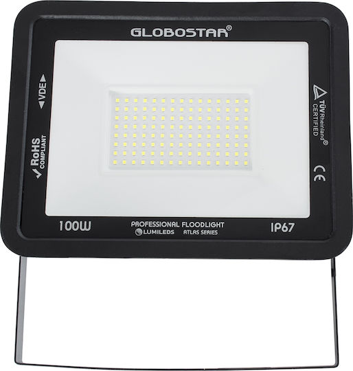 GloboStar Atlas Waterproof LED Floodlight 100W Cold White 6000K IP67