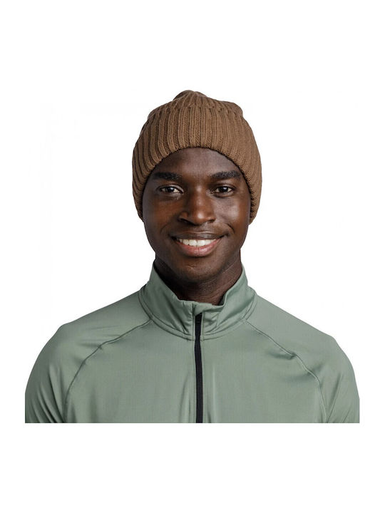 Knitted Fleece Beanie Cap Brown .10.00