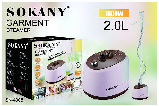 Sokany SK-4005 Aparat de călcat cu abur pentru haine de Mână 1800W cu rezervor 2lt Roz
