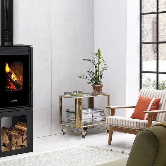 Prity PMV3 Metallic Wood Stove 11kW Black