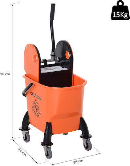 HomCom Janitor & Housekeeping Cart 26lt
