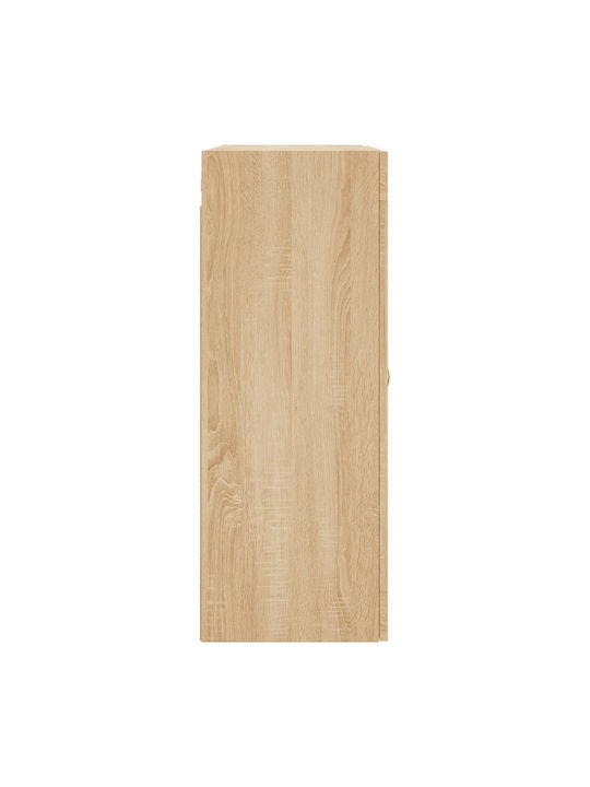 Wand Wohnzimmer Vitrine aus Spanplatte mit Glas Coffee 69.5x34x90cm