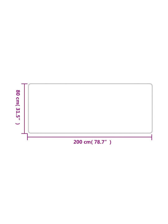 vidaXL Χαλάκι Κουζίνας Διάδρομος Μπεζ-γκρι 80x200εκ.