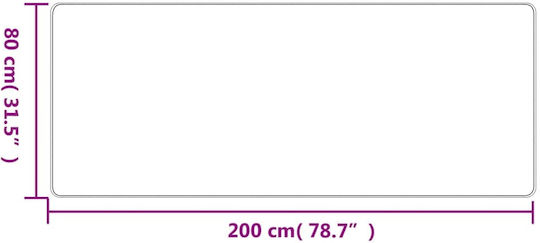 vidaXL Χαλάκι Κουζίνας Διάδρομος Μπεζ-γκρι 80x200εκ.