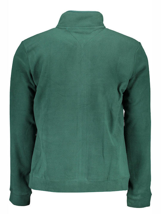 Gian Marco Venturi Men's Hooded Cardigan with Zipper Green