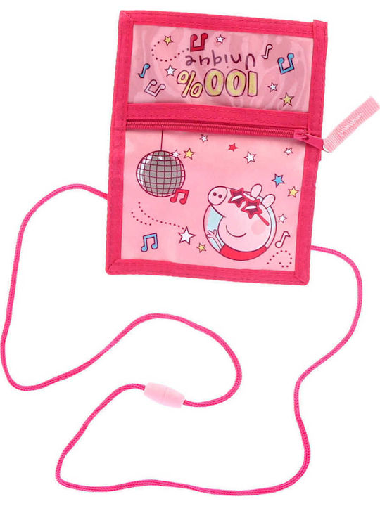 Peppa Pig Kinder Geldbörse mit Klettverschluss Rosa