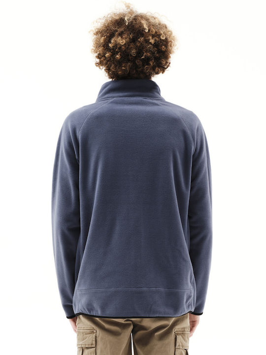 Men's Fleece Cardigan Stone-Blue