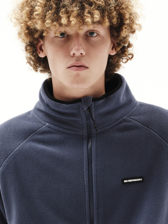Men's Fleece Cardigan Stone-Blue