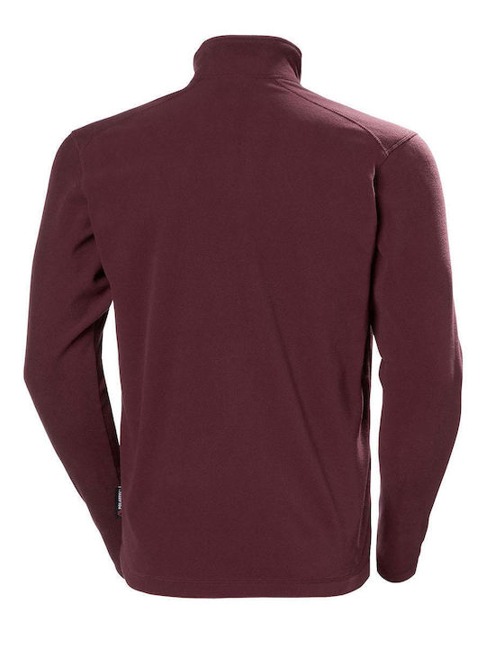 Men's Fleece Cardigan Burgundy