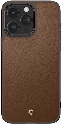 Spigen Cyrill Kajuk Mag Umschlag Rückseite Synthetisches Leder / Silikon Saddle Brown (iPhone 15 Pro Max)