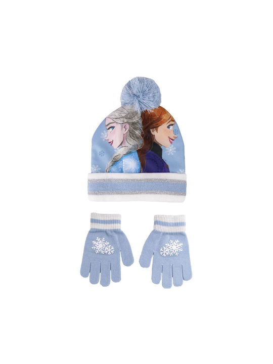 Cerda Kids Beanie Set with Gloves Knitted Light Blue