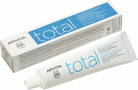 Apivita Total Toothpaste for Ulitis & Cavities 75ml