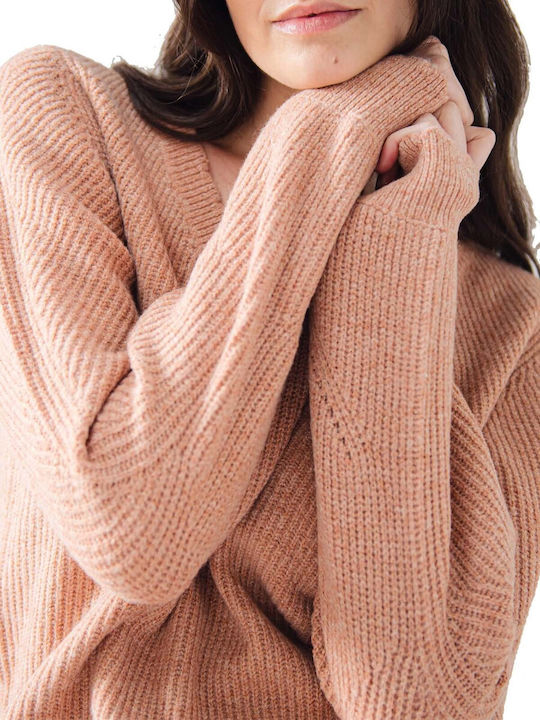 C'est Beau La Vie Damen Langarm Pullover Rosa