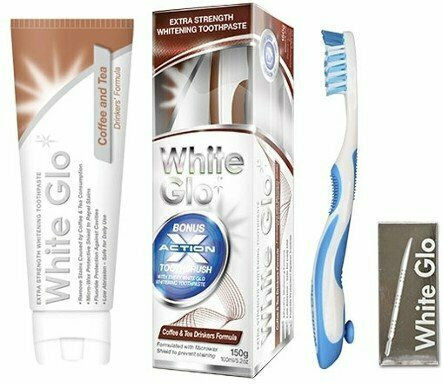 White Glo Coffee And Tea Drinkers' Formula Toothpaste & Toothbrush Οδοντόκρεμα για Λεύκανση 150gr100ml