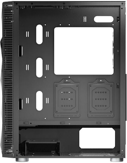 Montech X3 Mesh Геймърско бюро Midi Tower Компютърна кутия със страничен прозорец и RGB осветление Черен
