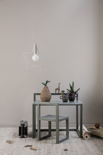 Ferm Living Καλάθι Αποθήκευσης Rattan με Καπάκι Μπεζ 19x19x30cm
