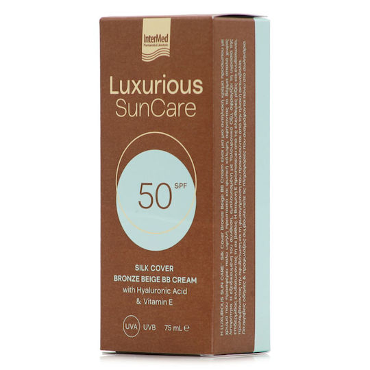 InterMed Luxurious Sun Care Cremă Solară Rezistentă la Apă pentru Față SPF50 cu Nuanță Bronze Beige 75ml