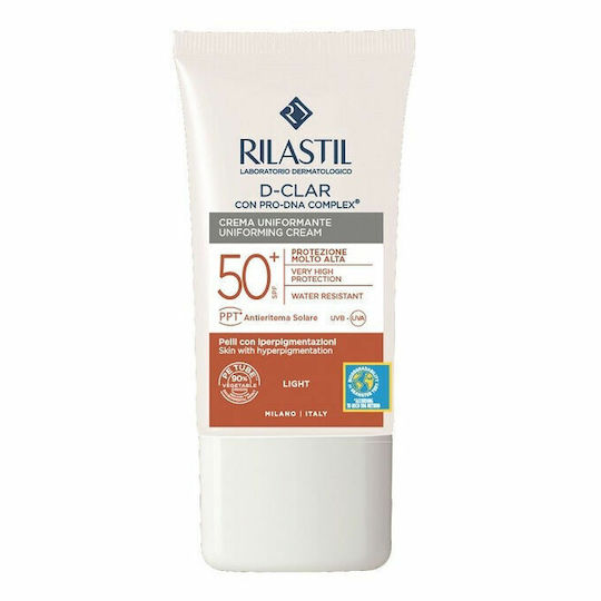 Rilastil Sun System D-Clar Слънцезащитен Крем За Лице SPF50 Оцветен Светъл 40мл