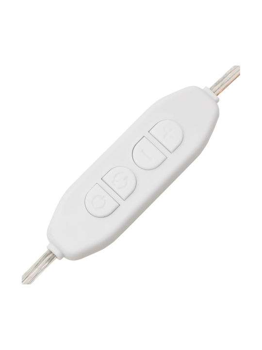 vidaXL Oglindă de Perete Ovală cu Argintiu Ramă din Plastic & Iluminare LED 40x15cm 1buc