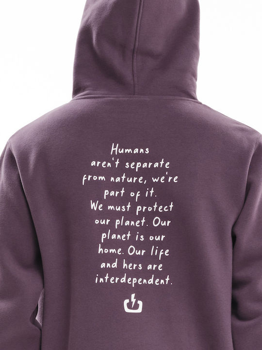 Sweatshirt with Hood Purple