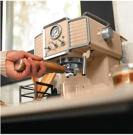 Cecotec Power Espresso 20 Tradizionale Espresso Coffee Machine 1350W Pressure 20bar Beige 01585