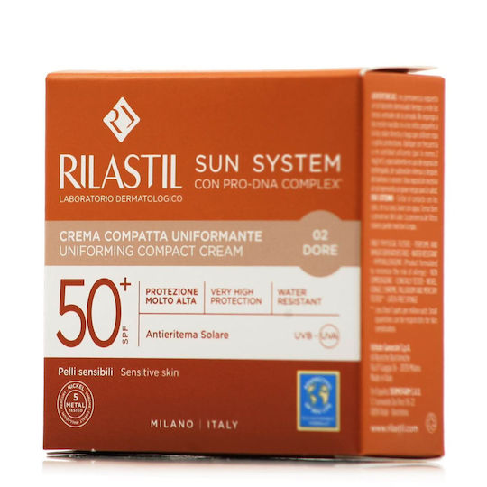 Rilastil Sun System Color Corrector Αντηλιακή Πούδρα Προσώπου SPF50 με Χρώμα 02 Dore 10gr