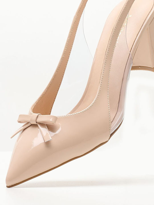 Mortoglou Patent Leather Pink Heels