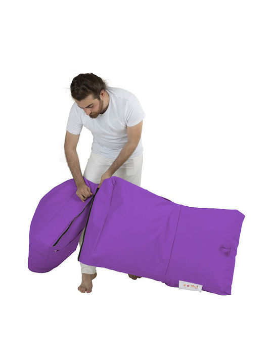 Πουφ Πολυθρόνα Αδιάβροχη Siesta Μοβ 55x40x180cm