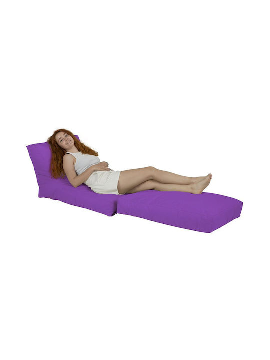 Πουφ Πολυθρόνα Αδιάβροχη Siesta Μοβ 55x40x180cm