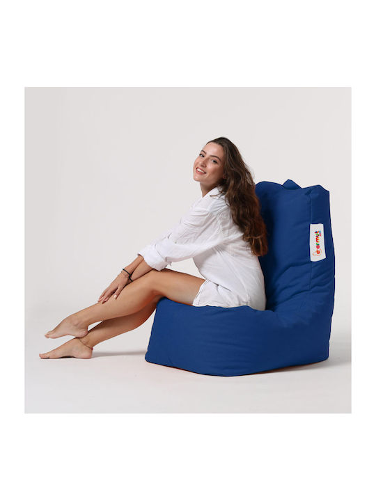 Πουφ Sessel Diamond Blue 60x90x35cm