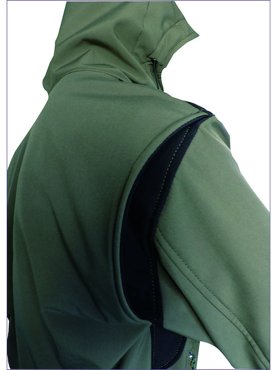Dispan Μπουφάν Softshell Χακί