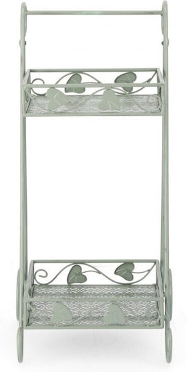 Bizzotto Plant Stand Metal Green 41cmx34cmx78cmcm.