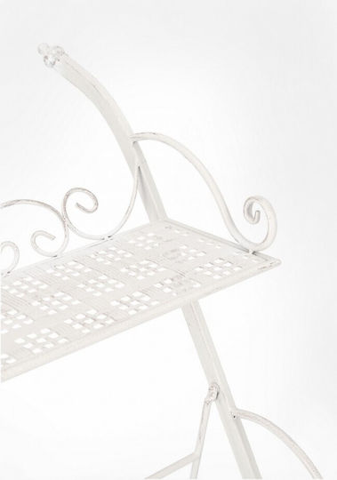 Bizzotto Plant Stand Metal White 54cmx34cmx78cmcm.