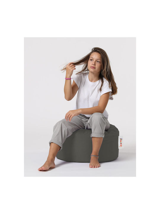 Bean Bag Chair Stool Waterproof Round Grey 55x55x30cm