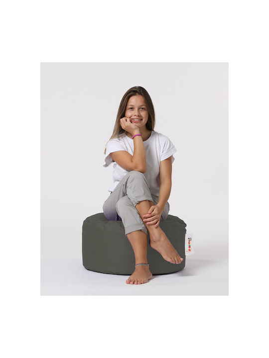 Bean Bag Chair Stool Waterproof Round Grey 55x55x30cm