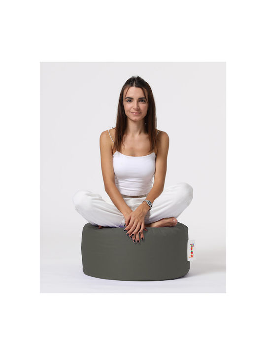 Bean Bag Chair Stool Waterproof Round Grey 55x55x30cm