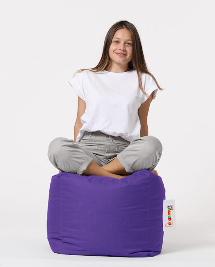 Πуф Стол Водоустойчив Square Лилаво 45x45x45см