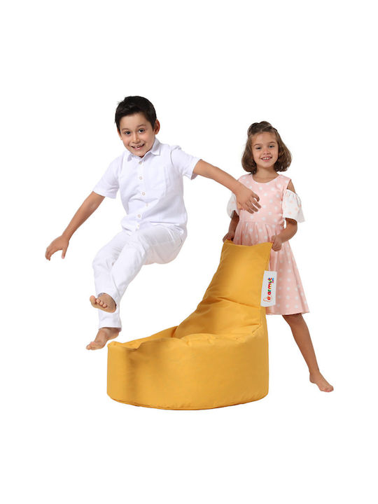 Πουφ Πολυθρόνα Αδιάβροχη Baton Κίτρινο 70x70x35cm