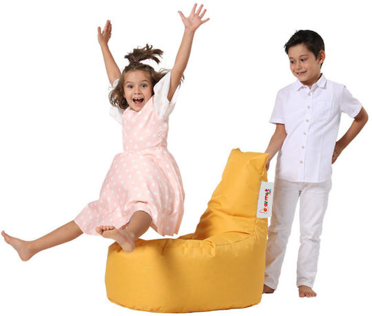 Πουφ Sessel Baton Yellow 70x70x35cm