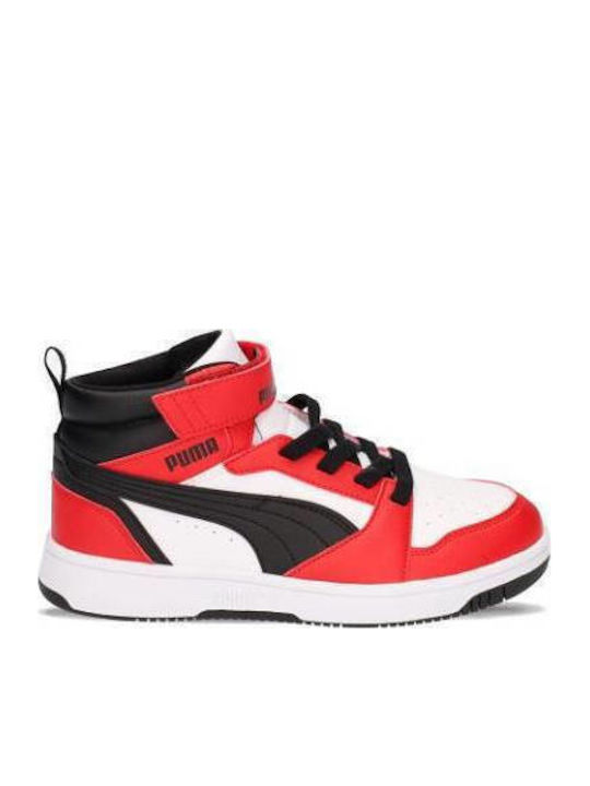 Rebound V6 Kids Sneakers High with Scratch White