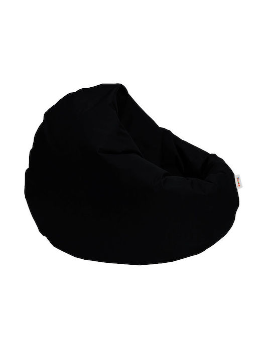 Waterproof Bean Bag Bolster Poof Iyzi Black 100x100x20cm