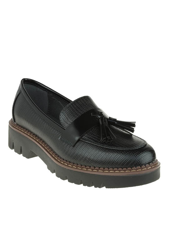 Via Dos Women's Moccasins in Black Color