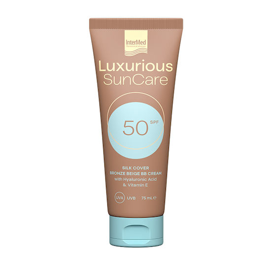 InterMed Luxurious Silk Cover Αντηλιακή Κρέμα Προσώπου SPF50 με Χρώμα Bronze Beige 75ml