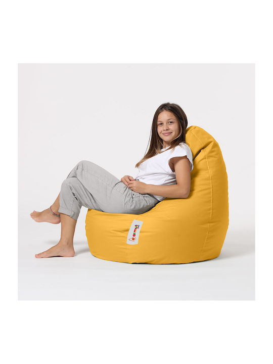 Πουφ Sessel Drop Yellow 80x80x80cm