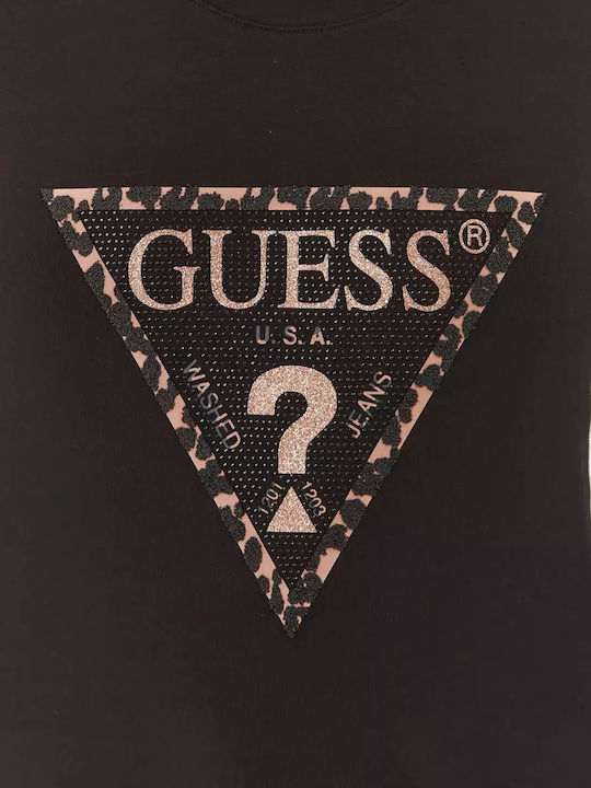 Guess Winter Damen Baumwolle Bluse Langärmelig Schwarz