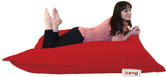 Waterproof Bean Bag Bolster Poof Red 100x100cm