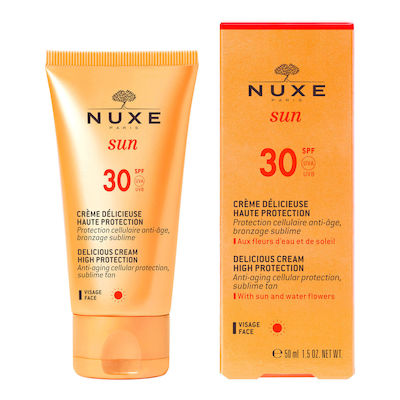 Nuxe Sun Delicious Wasserfest Sonnenschutz Creme Für das Gesicht SPF30 50ml