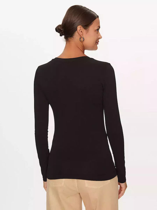 Guess Women's Blouse Cotton Long Sleeve Black