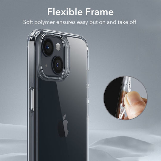 ESR Ice Shield Back Cover Tempered Glass / Σιλικόνης Σετ με Τζαμάκι Διάφανο (iPhone 15 Plus)