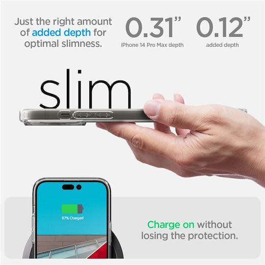 Spigen Ultra Hybrid Задна корица Пластмаса 2мм Наситено червено (iPhone 15 Pro)